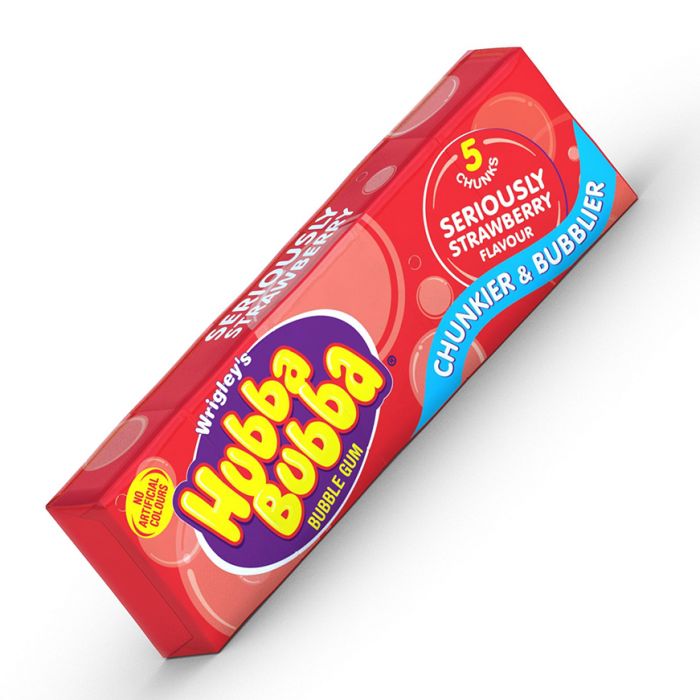 Hubba Bubba Strawberry Bubble Gum - 1.23oz (35g)