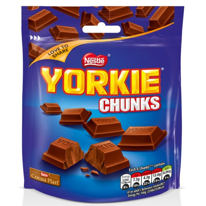 Yorkie Milk Chocolate Chunks Sharing Pouch 100g
