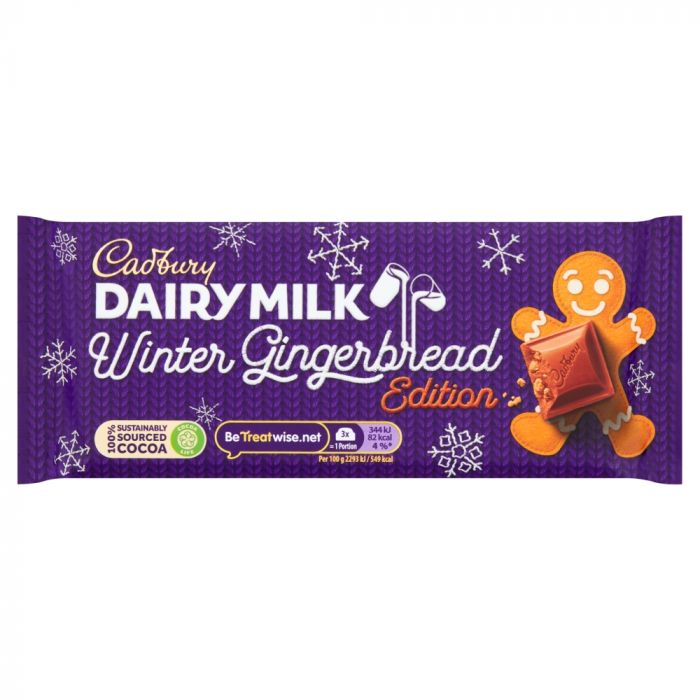 Cadbury Dairy Milk Winter Gingerbread Chocolate Bar 120g