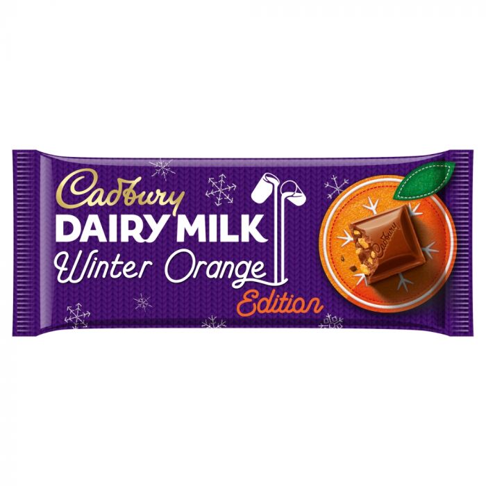 Cadbury Dairy Milk Winter Orange Edition Chocolate Bar 95g