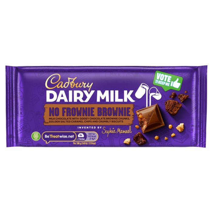 Cadbury Dairy Milk No Frownie Brownie Chocolate Bar 110g