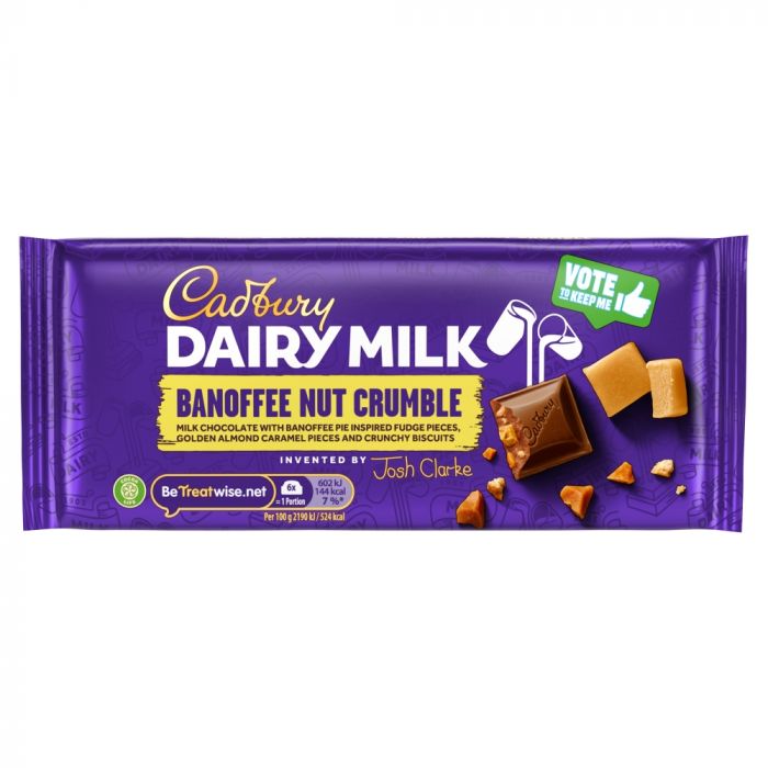 Cadbury Dairy Milk Banoffee Nut Crumble Chocolate Bar 110g