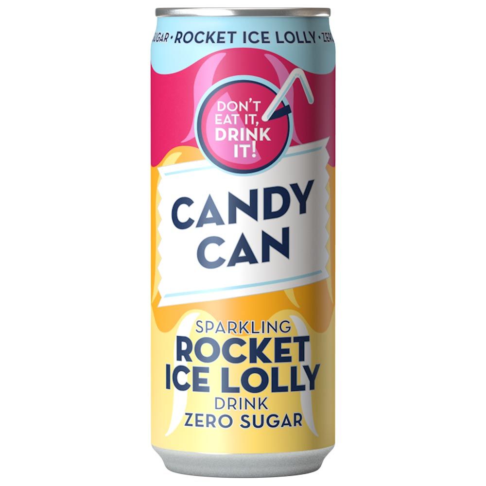 Candy Can Sparkling Rocket Ice Lolly Zero Sugar Can - 11.15fl.oz (330ml)