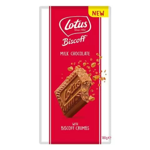 Lotus Biscoff Milk Chocolate With Biscoff Crumbs - 6.3oz (180g)