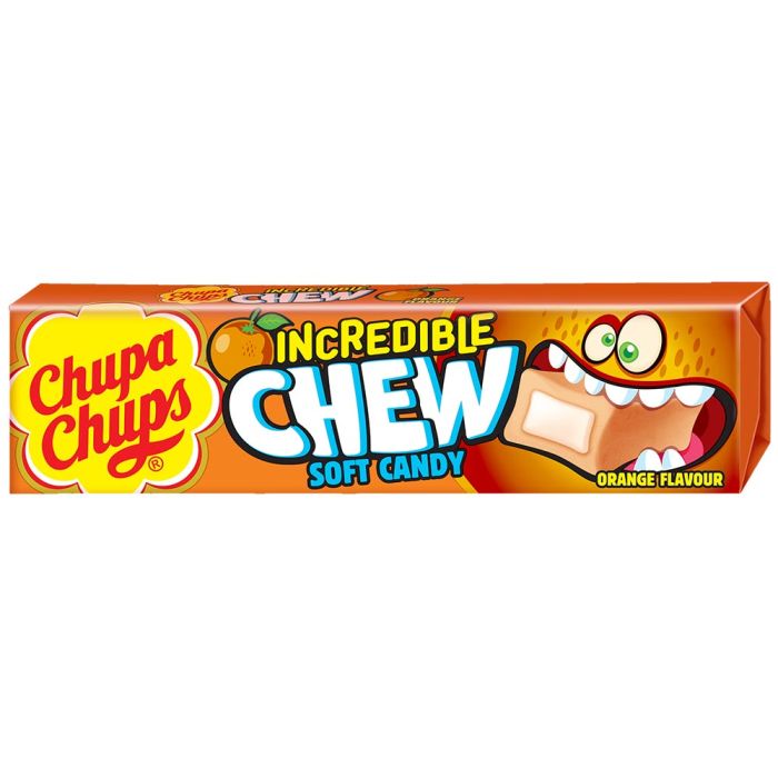 Chupa Chups Orange Incredible Chew Soft Candy - 1.58oz (45g)