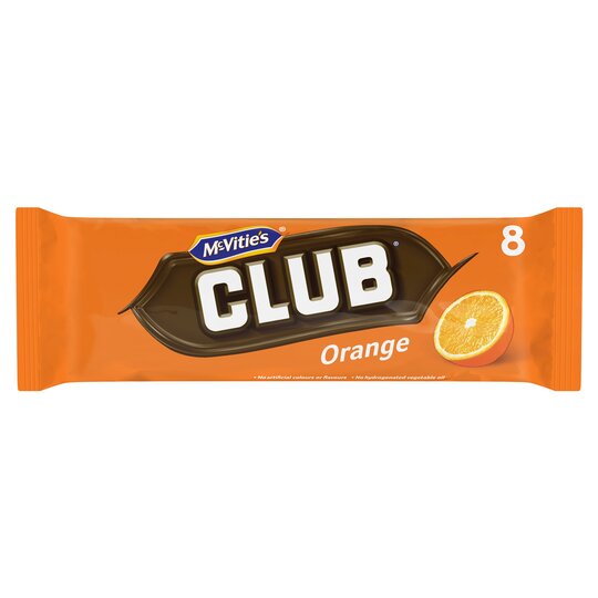 Mcvities Club Orange Chocolate Biscuit 7 Pack 176G