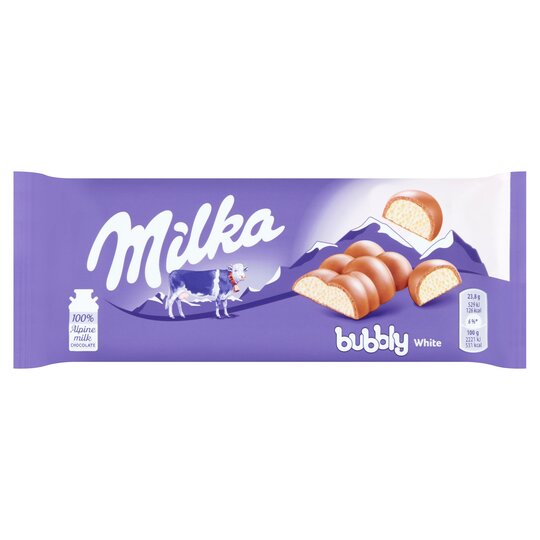 Milka Bubbly Milk & White Chocolate Bar - 3.1oz (90g)