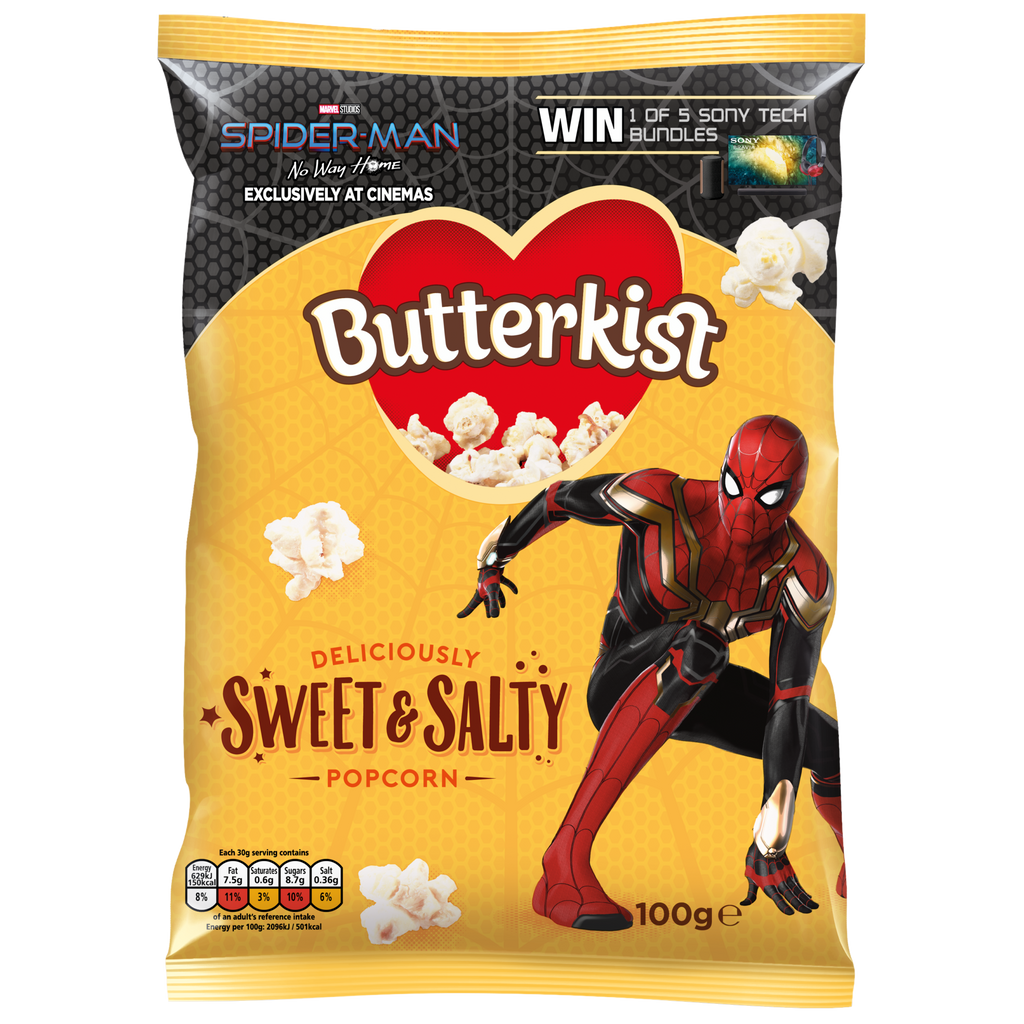 Butterkist Spider-Man No Way Home Sweet & Salted Popcorn 100G