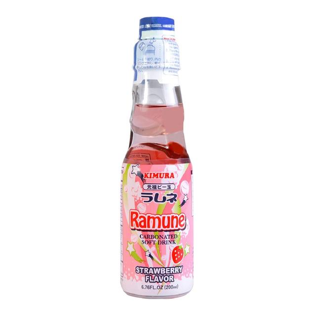 Kimura Ramune Strawberry Soda - 200ml