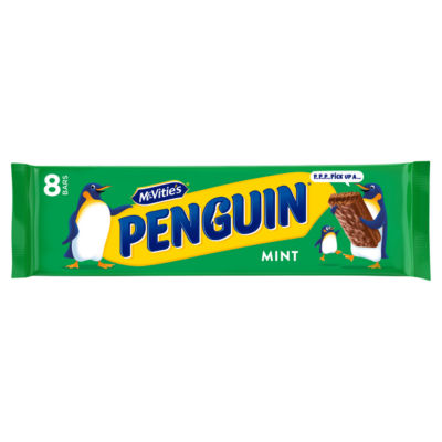 Mcvities Penguin Mint Chocolate Biscuit 8 Pack 196.8G