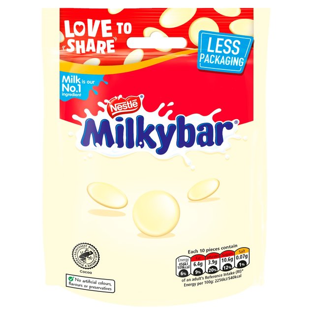 Milkybar White Chocolate Giant Buttons Sharing Pouch 94g