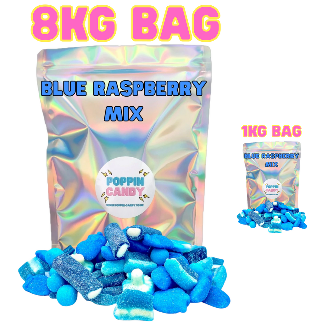 THE BIG BLUE RASPBERRY MIX - 8KG | Poppin Candy