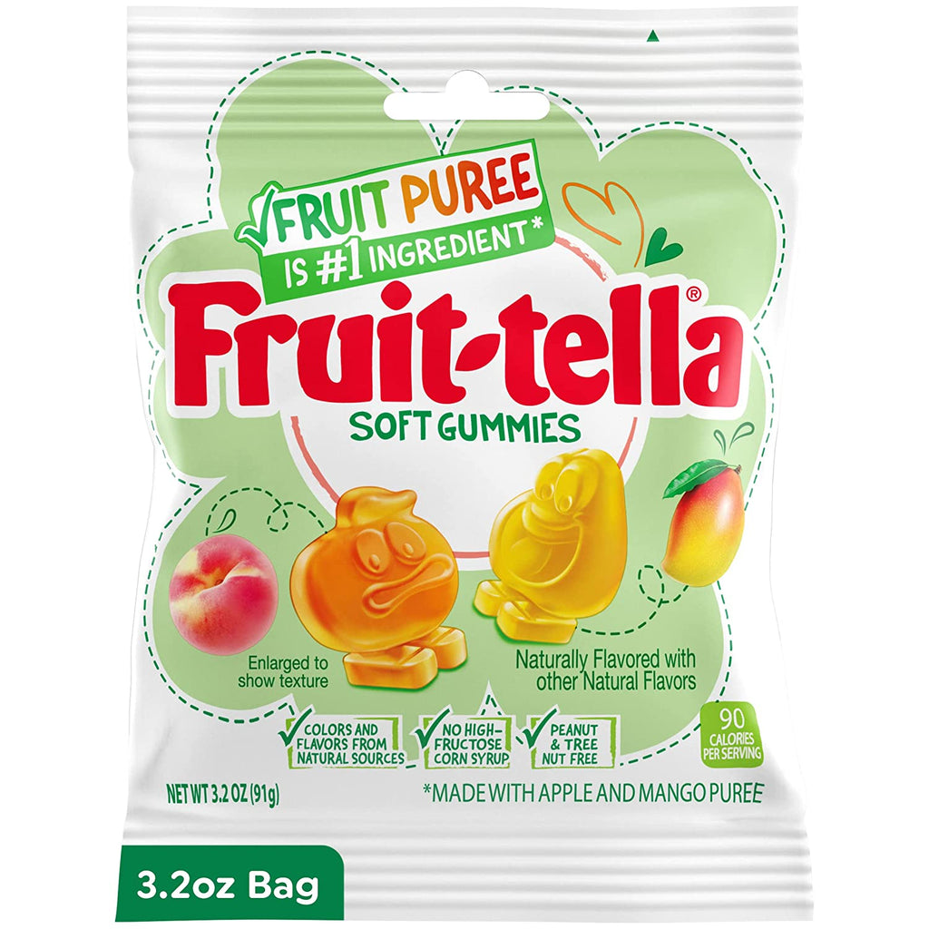 Fruit-tella Soft Gummies Peach & Mango Flavour - 3.2oz (91g)