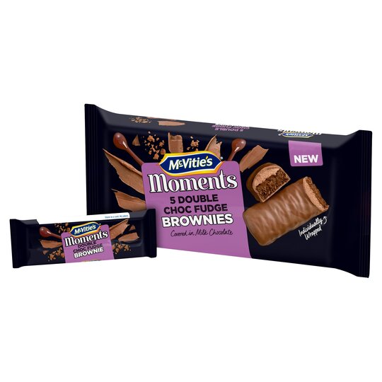 Mcvities Moments 5 Double Chocolate Fudge Brownies