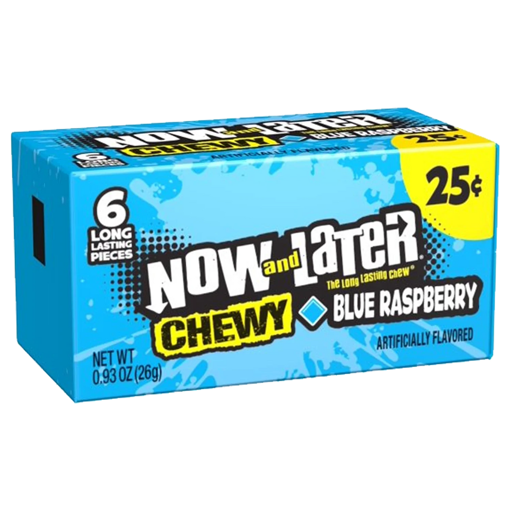Now & Later 6 Piece Blue Raspberry Candy - 0.93oz (26g)