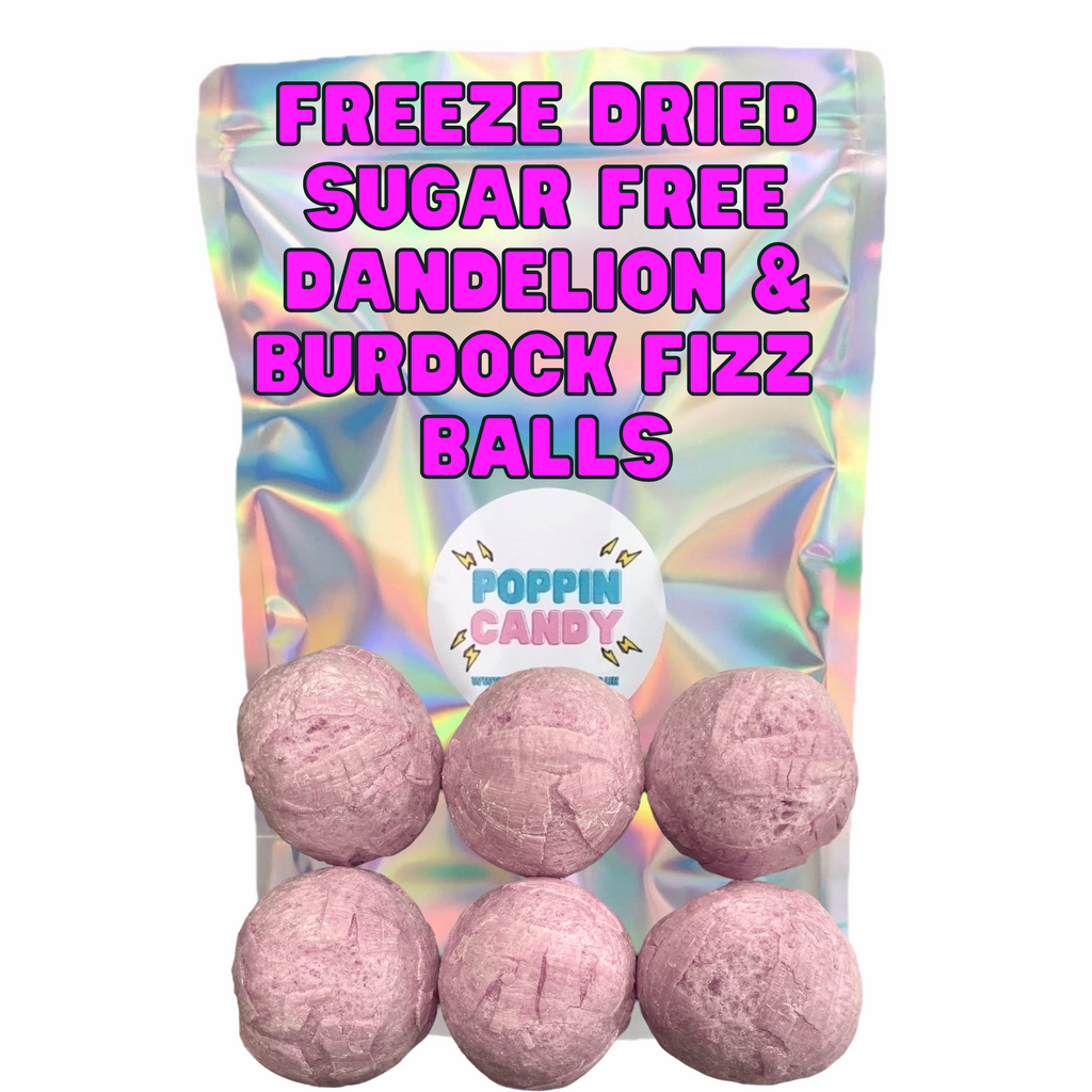 SUGAR FREE Freeze Dried Dandelion & Burdock Fizz Balls