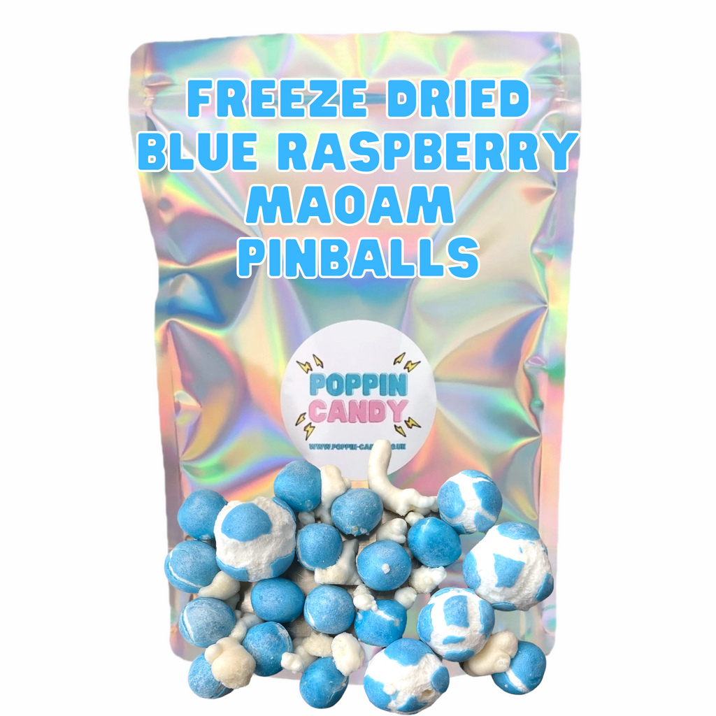 Freeze Dried Blue Raspberry Maoam Pinballs