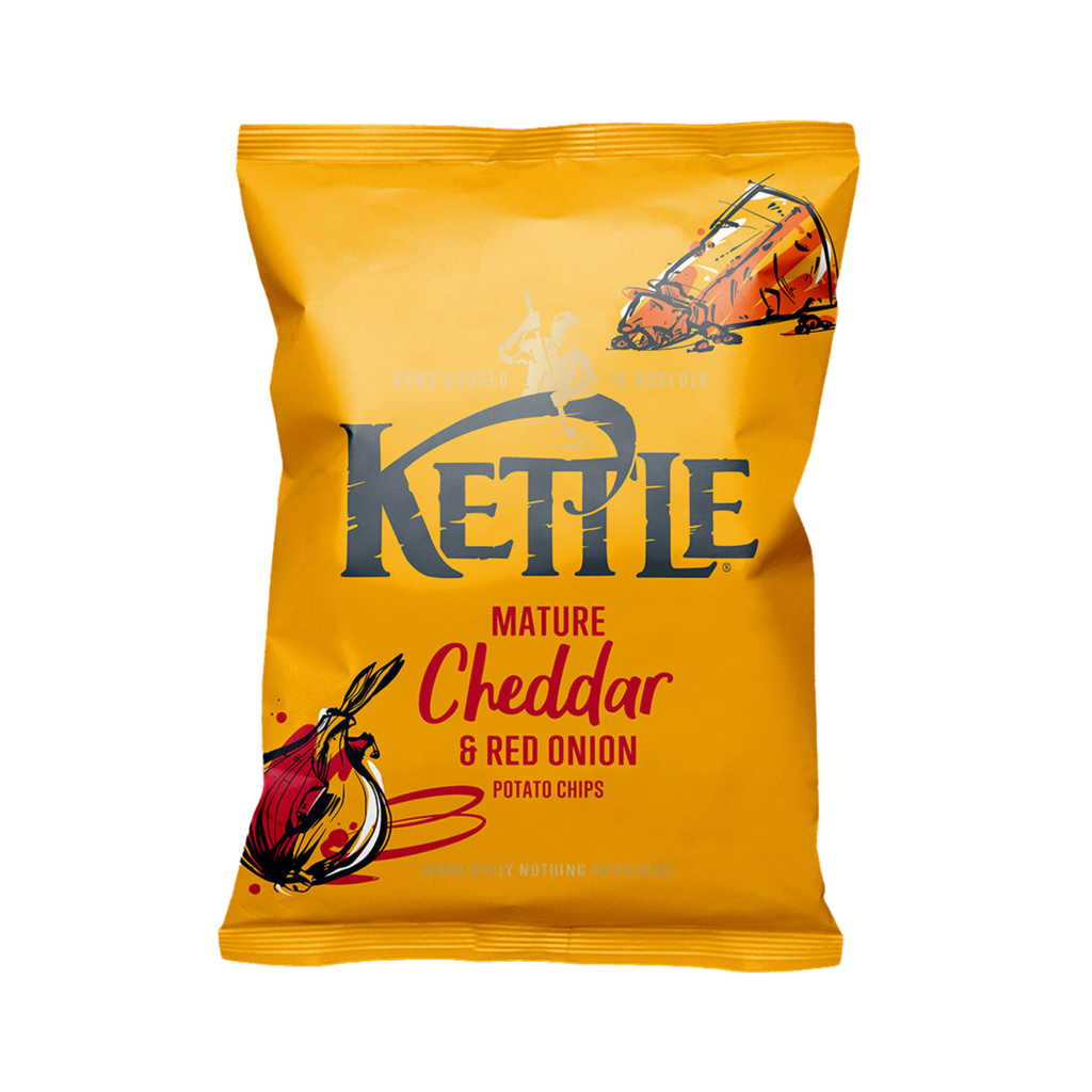 Kettle Chips Mature Cheddar & Red Onion 40G
