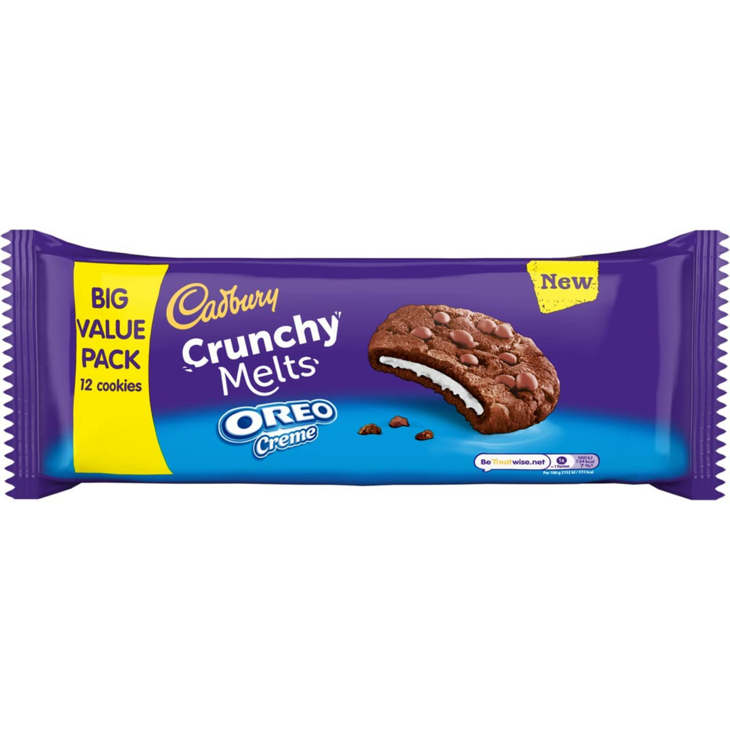 Cadbury Crunchy Melts Oreo Creme Cookies HUGE Family pack 310g
