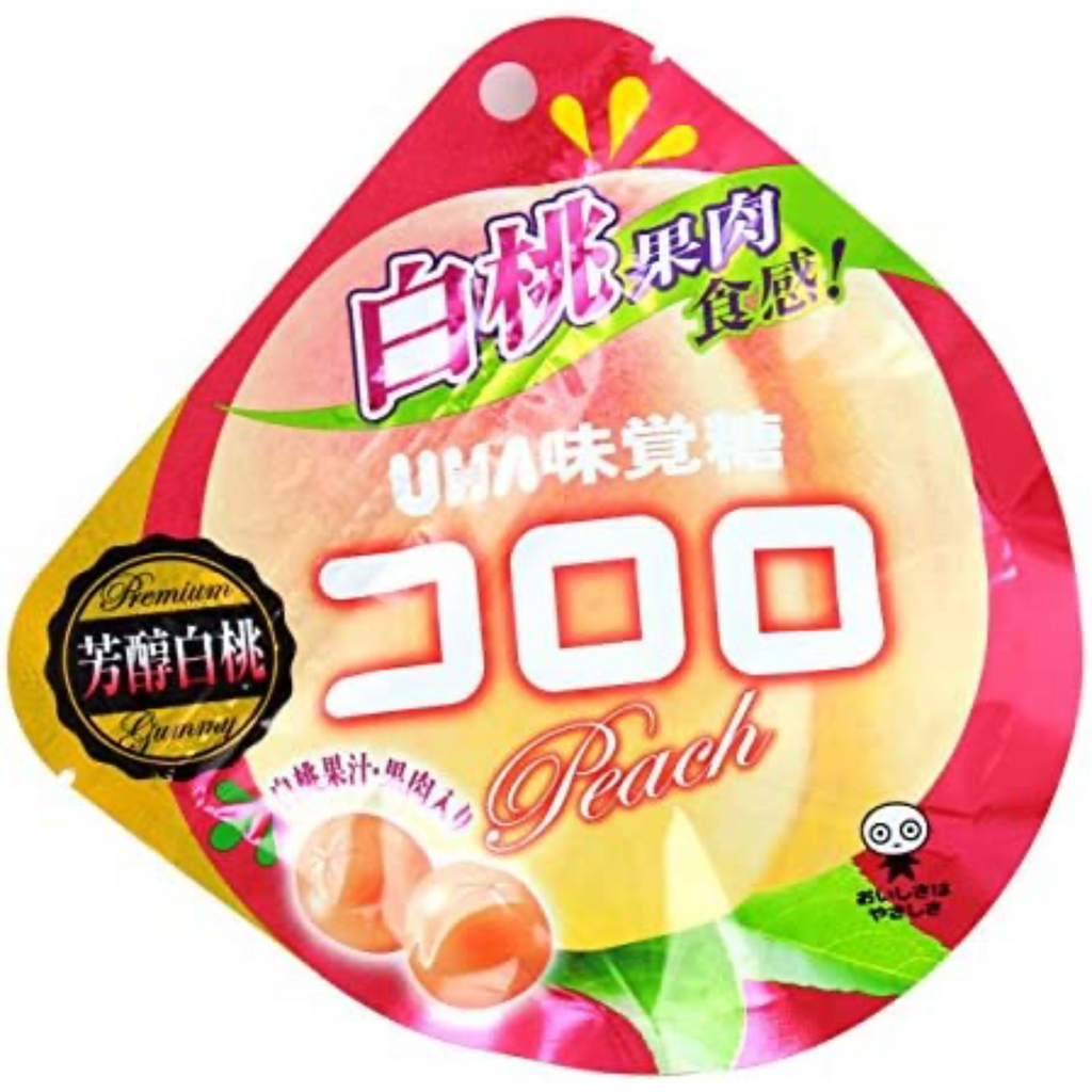 Japanese UHA Kororo Gummy Peach Flavour Candy - 1.7oz (48g)