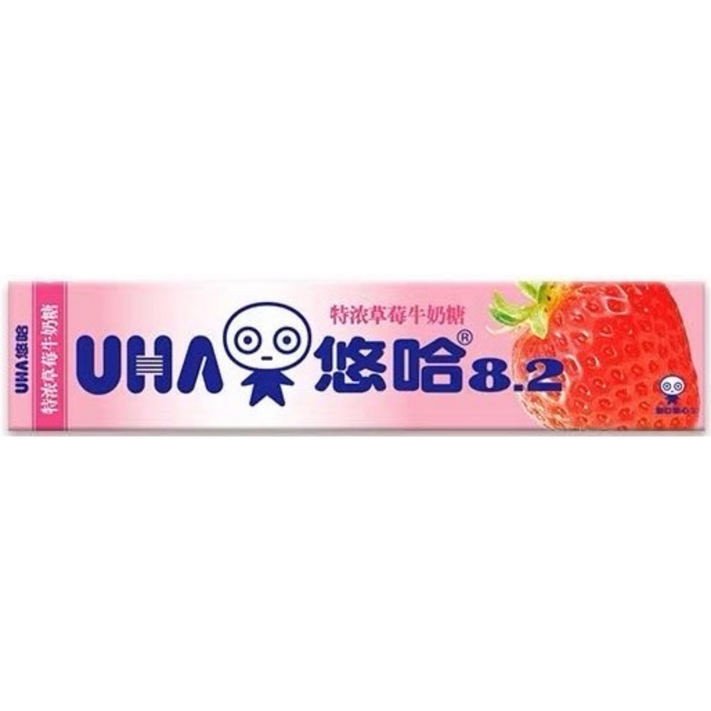 UHA Tokuno Super Concentrated 8.2 Strawberry Milk Candy - 40g