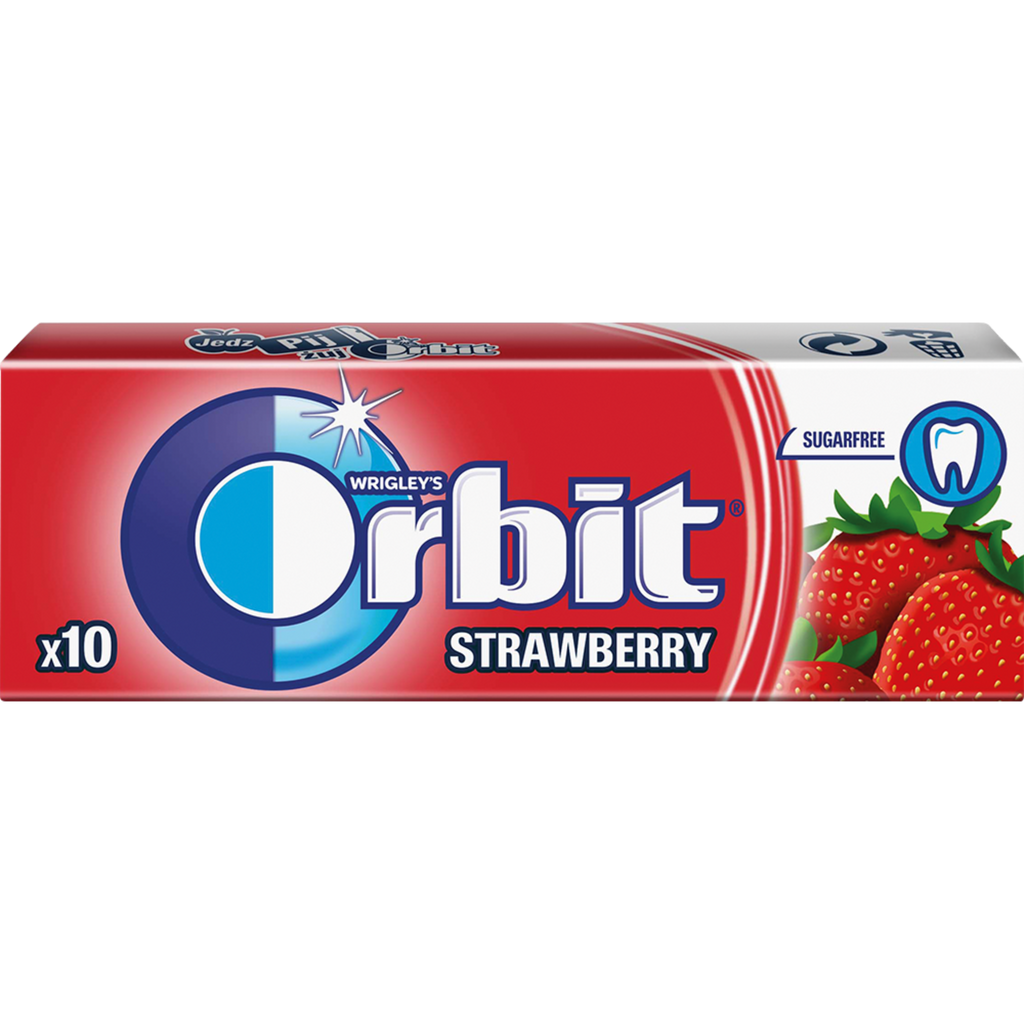 Orbit Strawberry Sugarfree Chewing Gum (10 Pieces) 14G