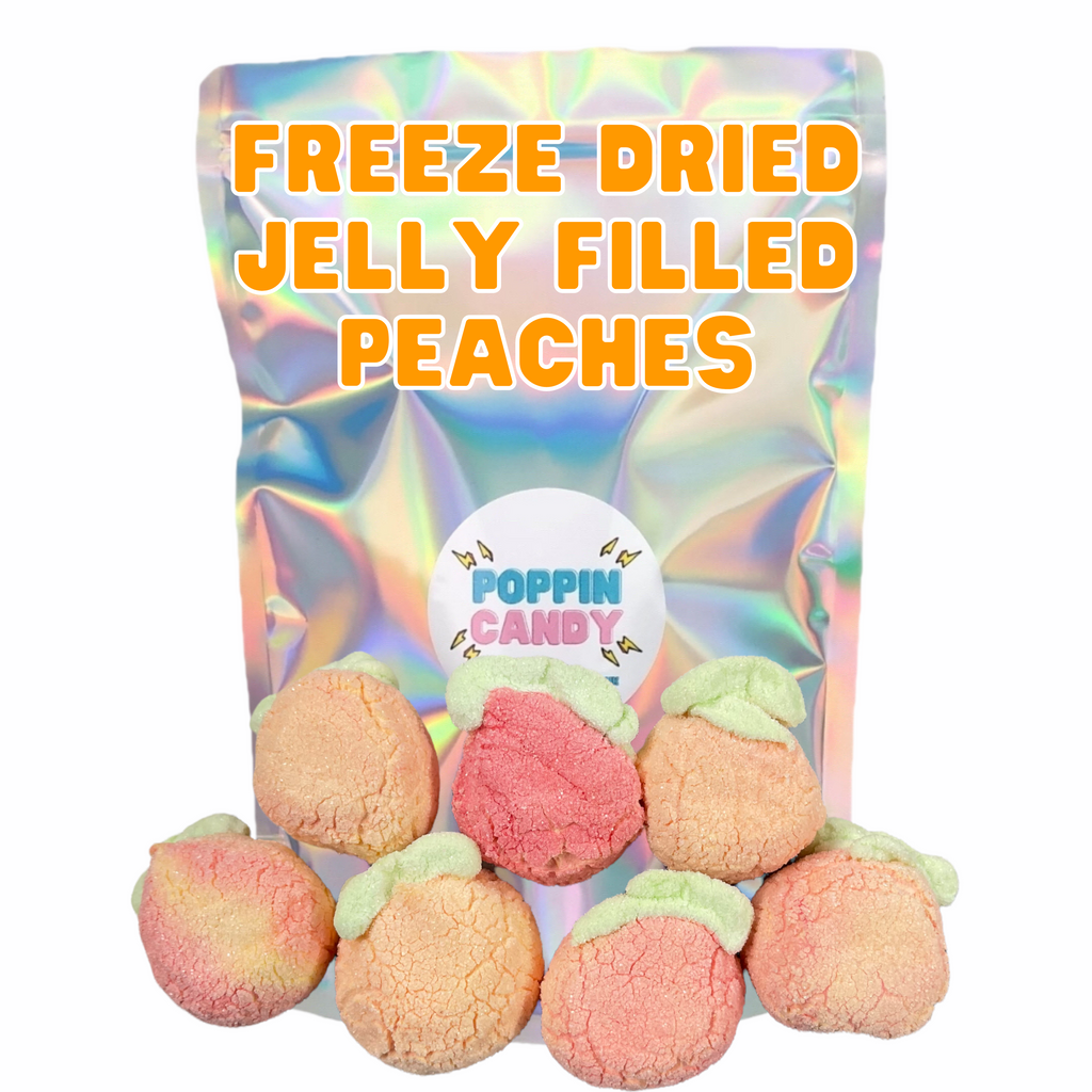 Freeze Dried Jelly Filled Peaches Poppin Candy