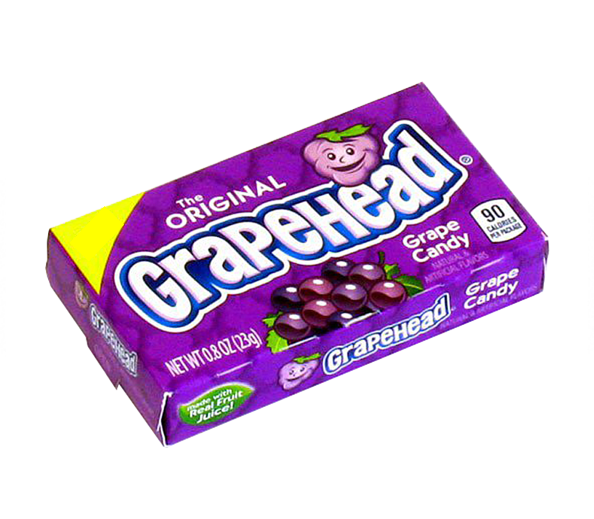 Ferrara Pan GrapeHead Grape Candy 0.8oz (23g)
