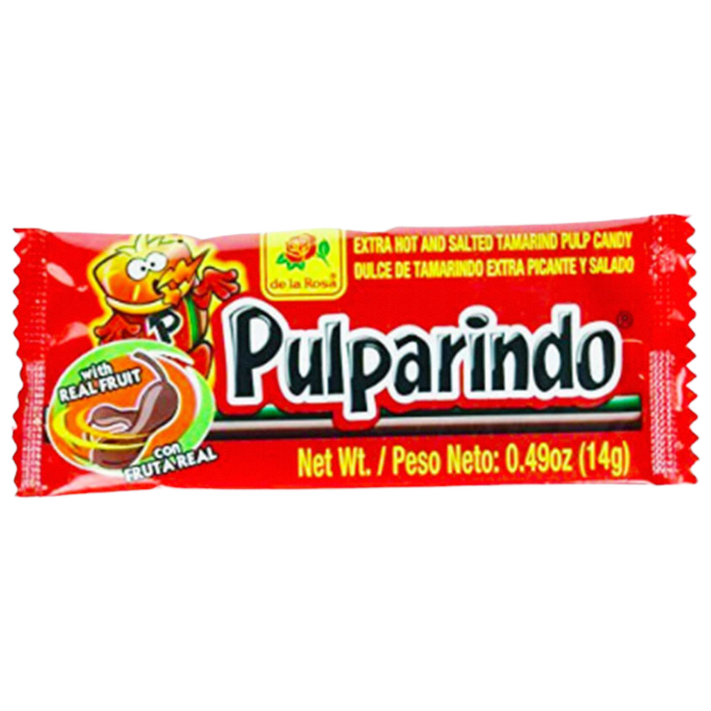 Pulparindo Tamarind EXTRA HOT, Spicy & Salty Mexican Candy Original - 0.5oz (14g)