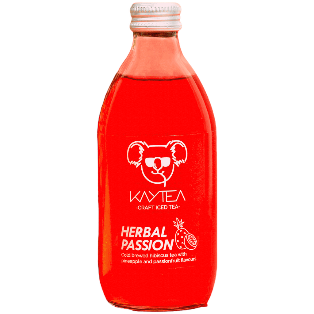 KAYTEA Herbal Passion Pineapple & Passionfruit Flavoured Craft Iced Hibiscus Tea - 330ml