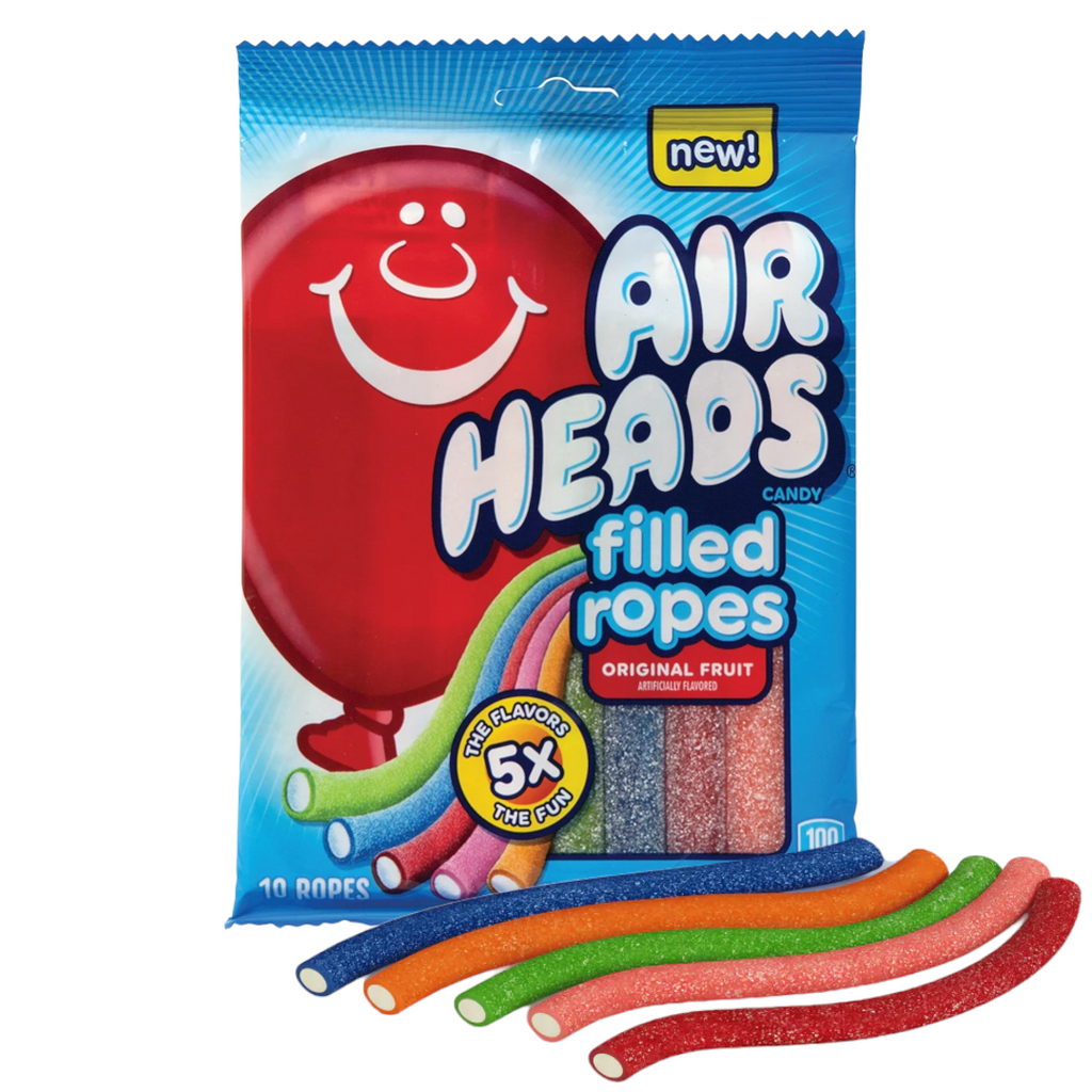 Airheads Filled Ropes Original Fruit - 10 Ropes (5oz/141g)