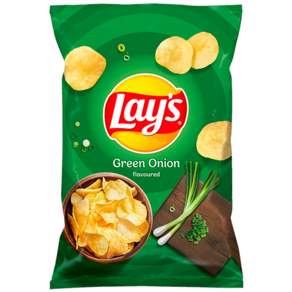 Lay's Green Onion Flavoured Potato Crisps - 4.59oz (130g)