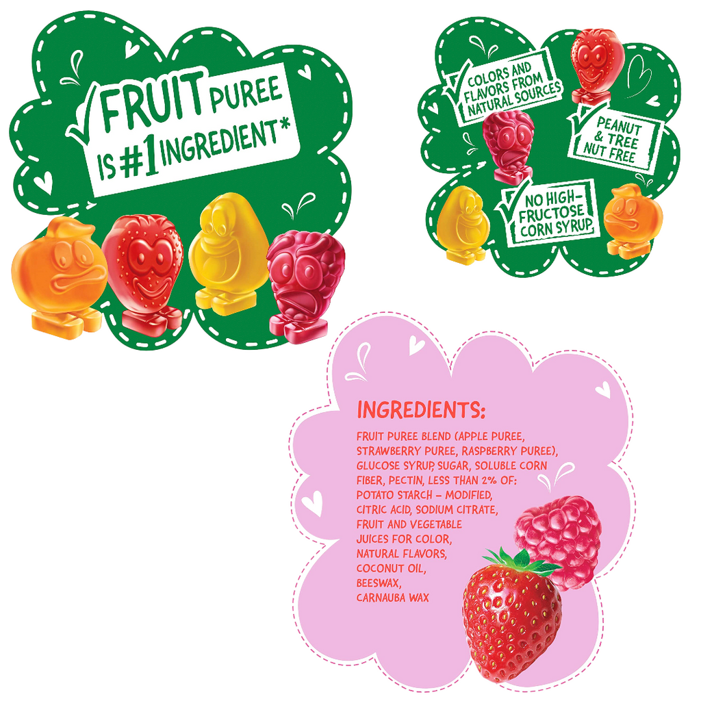 Fruit-tella Soft Gummies Strawberry & Raspberry Flavour - 3.2oz (91g)