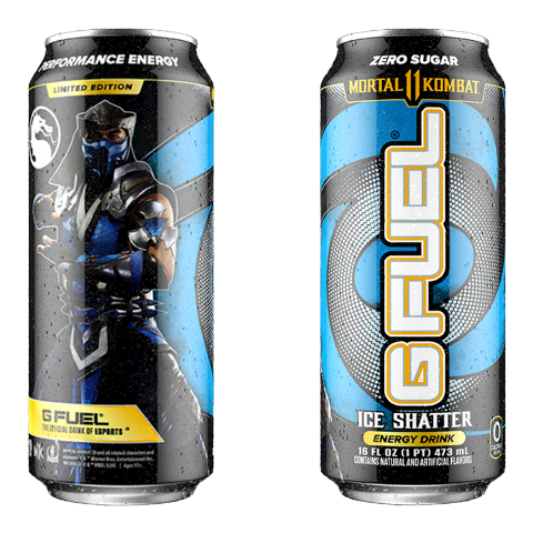 G FUEL - Mortal Kombat Ice Shatter (Blueberry Lemon Flavour) Zero Sugar Energy Drink - 16fl.oz (473ml)