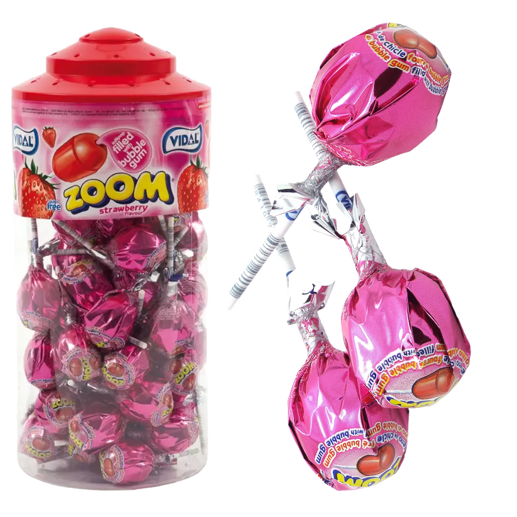 Vidal Mega Zoom Strawberry Lollipop - SINGLE