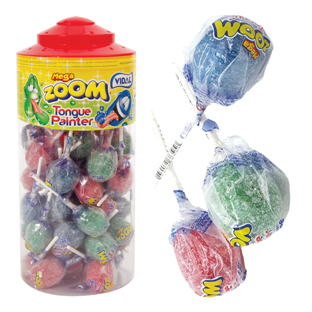 Vidal Tongue Painter Mega Zoom Lollipop - SINGLE