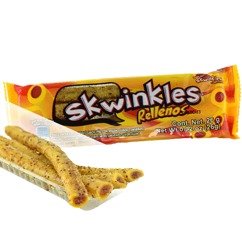 Skwinkles Pineapple Hot Mexican Candy Straws - 26g