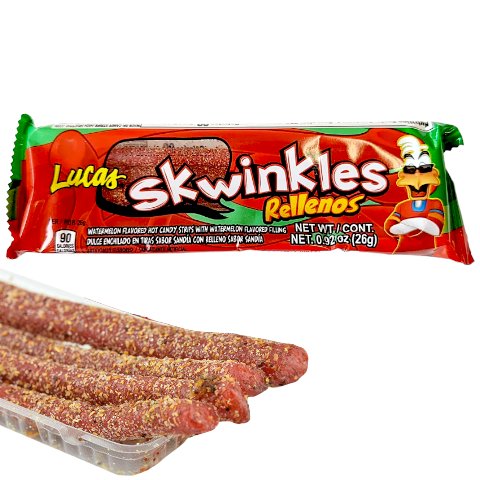 Skwinkles Watermelon Hot Mexican Candy Straws - 26g