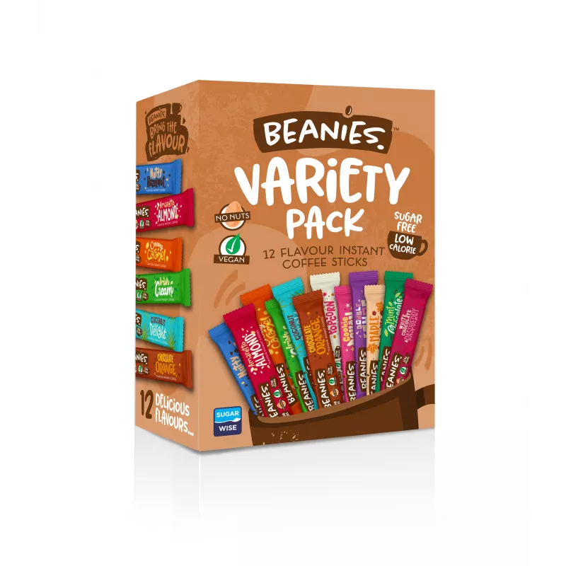 Beanies Instant Coffee Sticks Variety Pack (12 Pack)