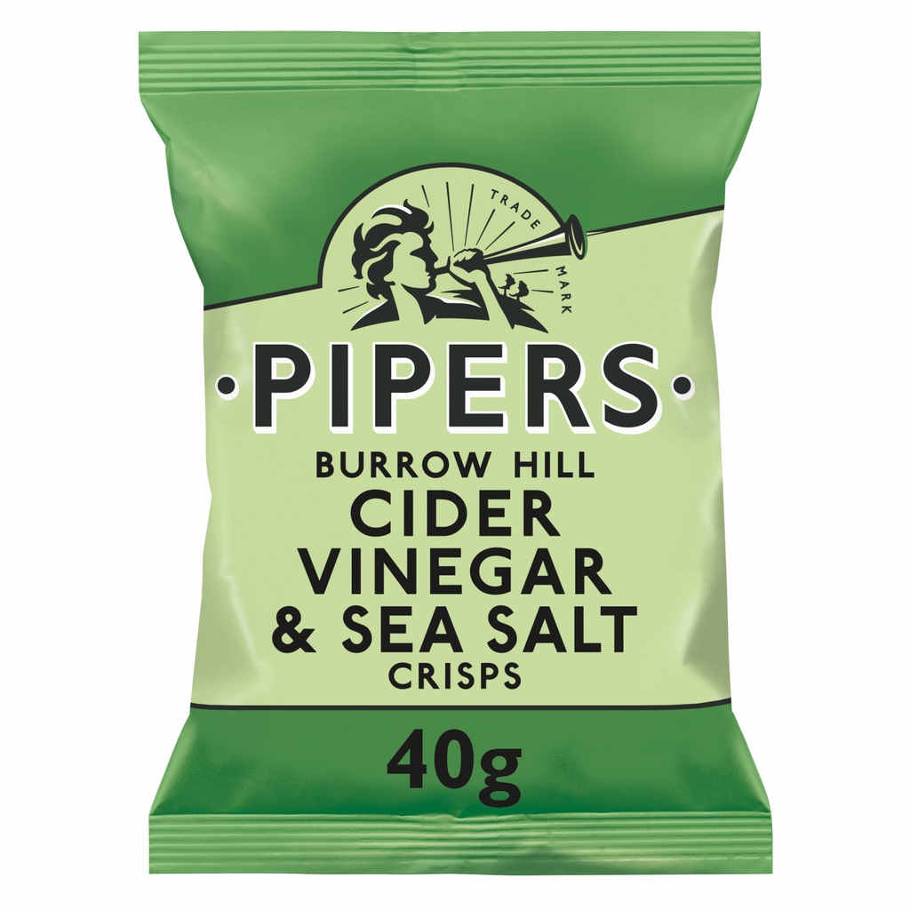 Pipers Burrow Hill Cider Vinegar & Sea Salt Crisps - 40g