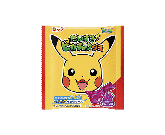 Lotte Daisuki Pikachu Grape Gummy Candy - 28g