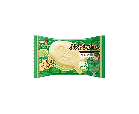 Meito - Puku Puku Melon Cream Soda Chocolate Taiyaki Wafer