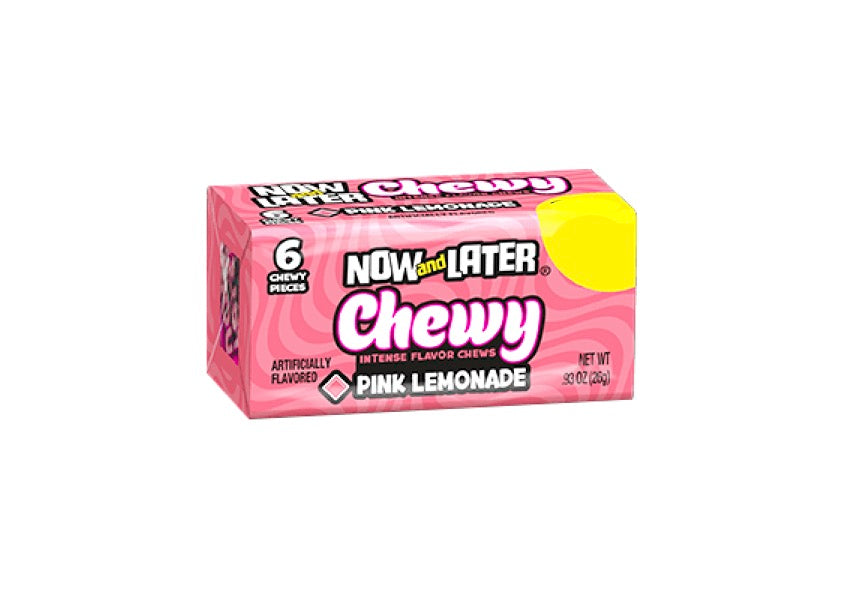 Now & Later 6 Piece CHEWY Pink Lemonade Candy 0.93oz (26g)