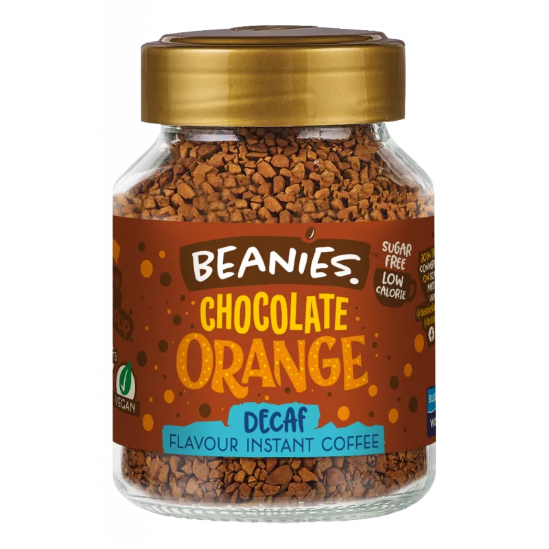 Beanies Decaf Chocolate Orange Flavour Instant Coffee - 50g