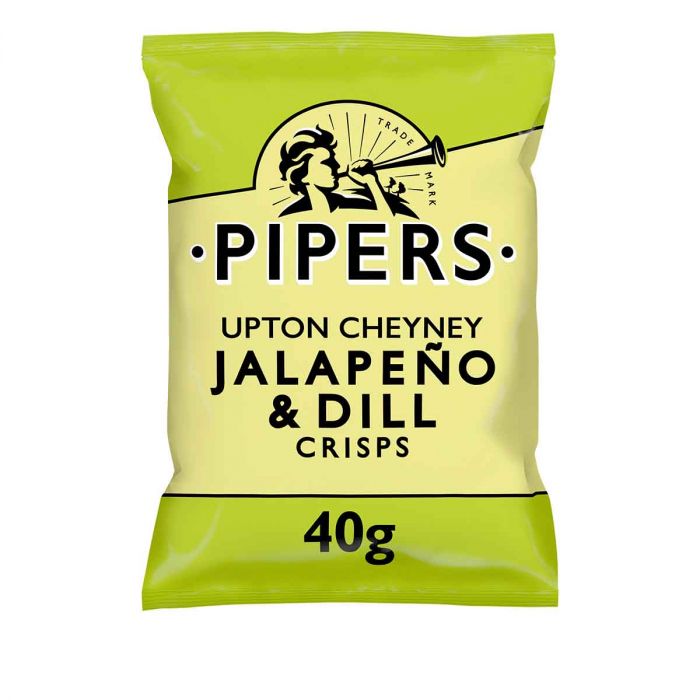 Pipers Upton Cheyney Jalapeno & Dill Crisps - 40g