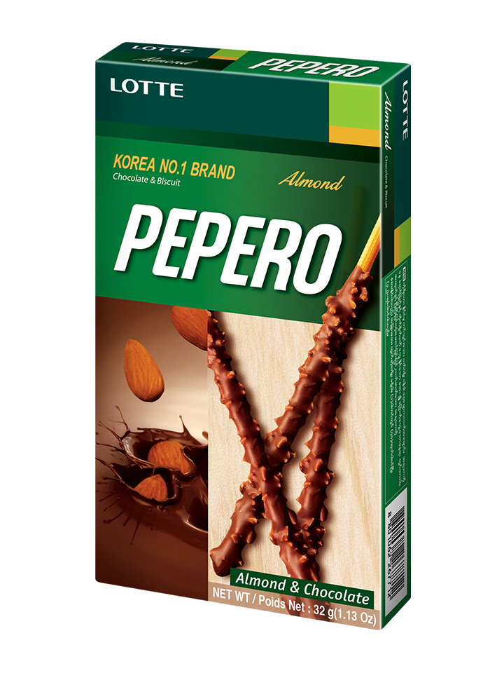 Pepero Stick Biscuit With Almond & Chocolate - 32g