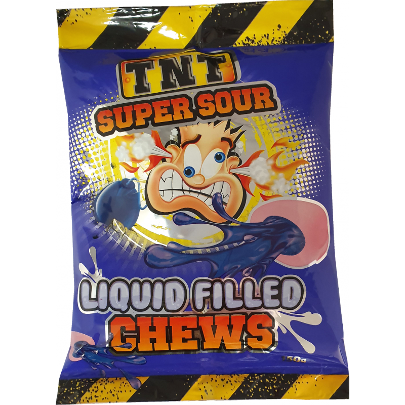TNT Super Sour Liquid Filled Chews - 150g