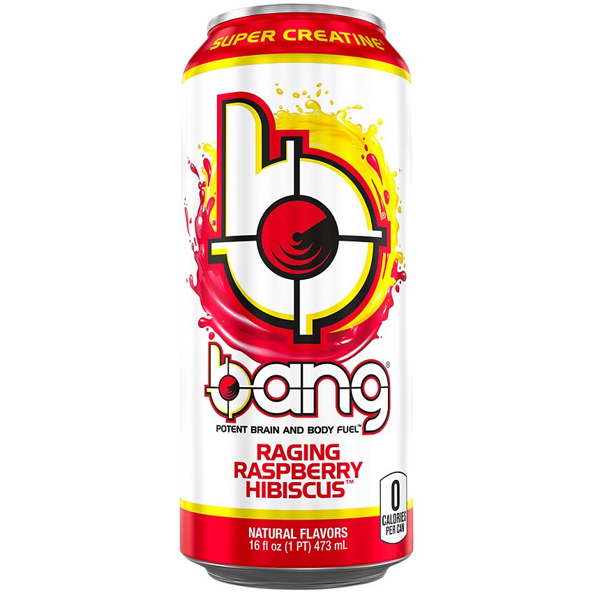 Bang Energy Raging Raspberry Hibiscus Flavour With Super Creatine - 454ml