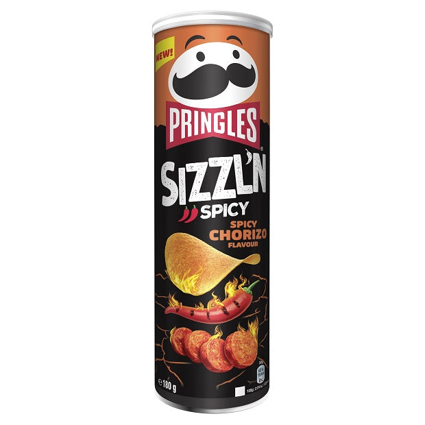 Pringles Sizzl'n Spicy Chorizo Crisps - 180G