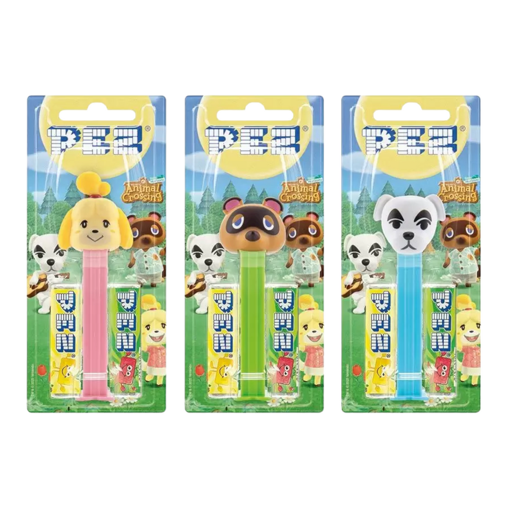 PEZ Animal Crossing Dispenser (Poly Pack) + 2 PEZ Tablet Packs - 0.58oz (16.4g)